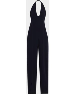 A.L.C. Eva Halter Wide-Leg Jumpsuit - Blue