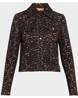 Michael Kors Lace Jean Jacket - Black