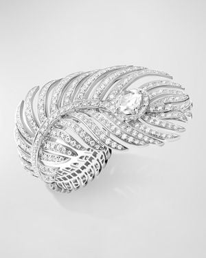 Boucheron Plume De Paon 18K Diamond Ring, Eu 53 Us 6.25 - Gray