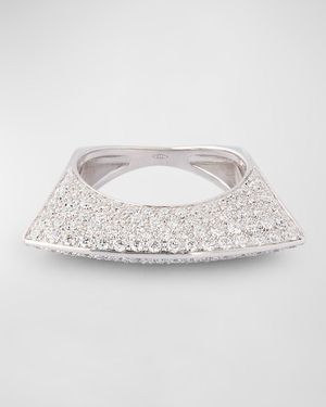 DRIES CRIEL 18K Diamond Lotus Ring With Cross Pattern - Metallic