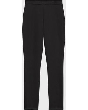 Theory Adbelle Core Scuba High-Waist Ankle Leggings - Black