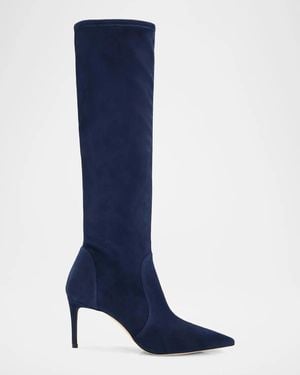 Stuart Weitzman 75Mm Stuart Power Suede Knee-High Boots - Blue