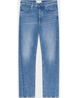Givenchy Apos;S Couture Seam Straight Fit Shadow-Washed Jeans - Blue