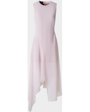 Akris Double Layer Techno Tulle Midi Dress - Pink