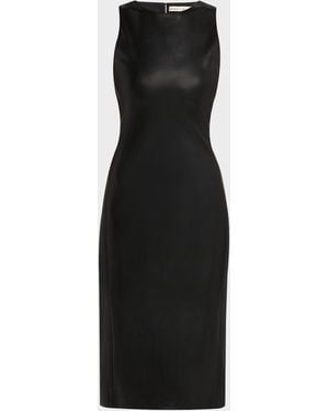 Alice + Olivia Wynell Vegan Leather Knee-Length Dress - Black