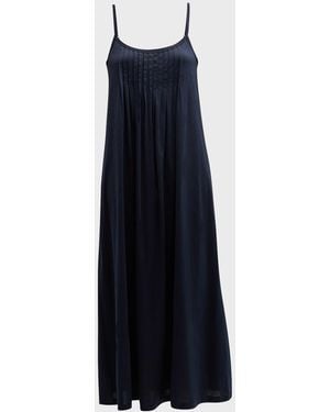 Hanro Juliet Pleated Gown - Blue