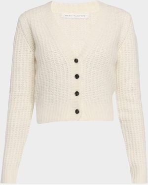Maria McManus Cropped Wool-Blend Cardigan - Natural