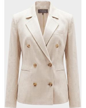 Toccin Jazmin Double-Breasted Blazer - Natural
