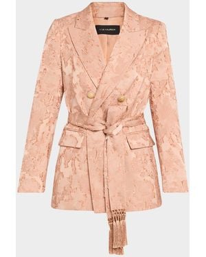 Kobi Halperin Nia Double-Breasted Jacquard Jacket - Pink