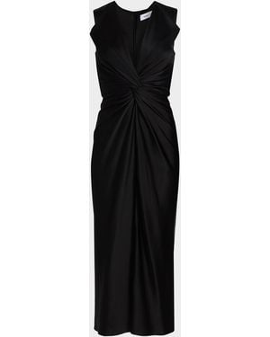Prabal Gurung Lily Twist Front Midi Dress - Black