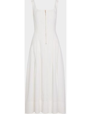 Ramy Brook Moira Zip-Front Midi Dress - White
