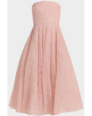 THEIA Selina Strapless Cocktail Dress - Pink