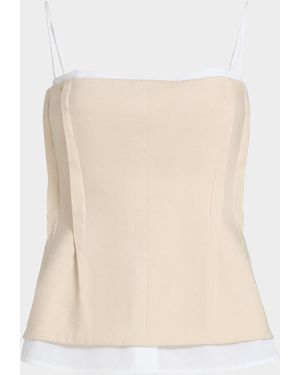 Jonathan Simkhai Cayden Linen Bustier Top - Natural