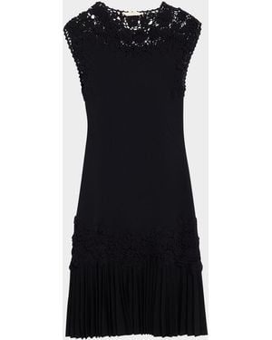 Ulla Johnson Noemie Crochet Knit Mini Dress - Black