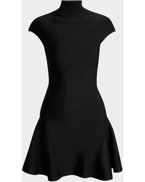 Givenchy Cap-Sleeve Fit-And-Flare Mini Dress - Black