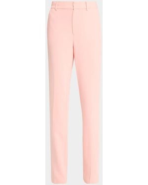 Cinq À Sept Kerry Slim Straight-Leg Crepe Pants - Pink