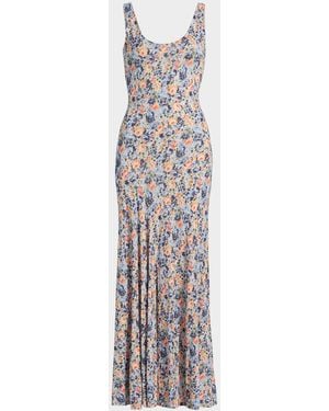 Ulla Johnson Yasna Floral Jersey Sleeveless Maxi Dress - White