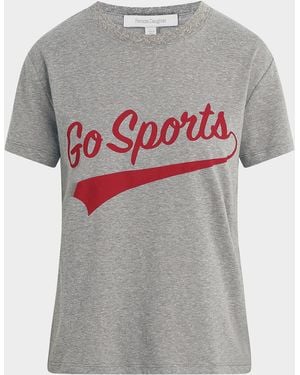 FAVORITE DAUGHTER The Go Sports Graphic Crewneck T-Shirt - Gray