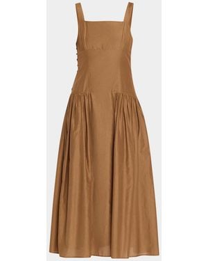 FRAME The Garden Midi Dress - Brown