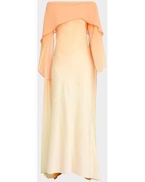 Significant Other Devlyn Long-Sleeve Satin Gown - Multicolor