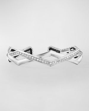 David Yurman Pave Stax Bracelet With Diamonds - Metallic