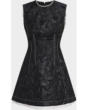 Jonathan Simkhai Audrina Jacquard Mini Dress - Black