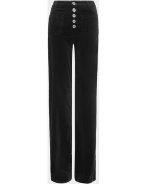 Ramy Brook Velvet Cindy Wide-Leg Pants - Black