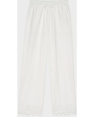 Rails Emmie Embroidered Drawstring Pants - White