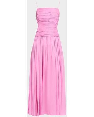 Kobi Halperin Jordyn Linen-Blend Maxi Dress - Pink