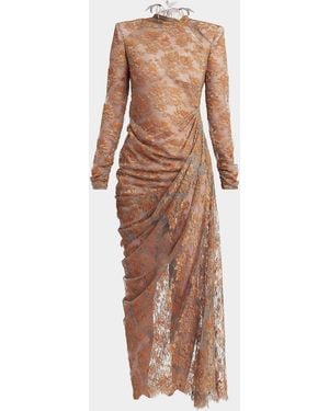black tie wedding guest dress floor length FLORAL MAXI DRESS WITH PUFF SLEEVES & TWIST-FRONT BODICE – Kelly Grace  Brands