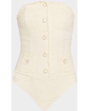 Jonathan Simkhai Natalie Strapless One-Piece Swimsuit - Natural