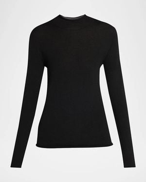 The Row Phaed Cashmere Mock-Neck Sweater - Black