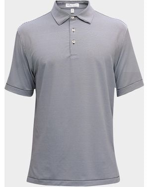 Peter Millar Apos;S Jubilee Stripe Stretch-Jersey Polo Shirt - Gray