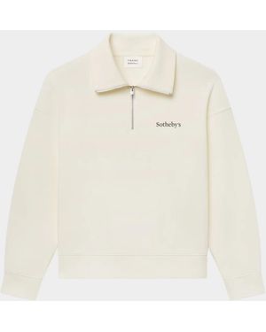 FRAME Apos;S X Sotheby's Cotton Quarter-Zip Sweatshirt - White