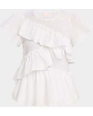 Cinq À Sept Jaipur Ruffle Top - Natural