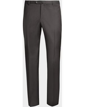 Isaia Apos;S Gregory Basic Wool Pants - Gray