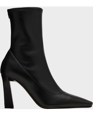 Giuseppe Zanotti Barbaro Stretch Leather Ankle Booties - Black