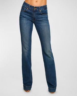 Ramy Brook Kyle Low-Rise Flare Jeans - Blue