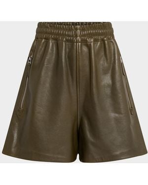 Co. Leather Mbat Shorts - Green