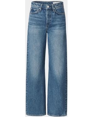 Rag & Bone Logan Denim High-Rise Wide-Leg Jeans - Blue