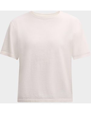 Rails Cotton Cashmere Crewneck T-Shirt - White