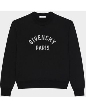 Givenchy Apos;S Embroidered Logo Cotton Crewneck Sweater - Black