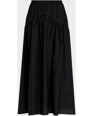 Theory Poplin Circle Skirt - Black