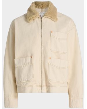 SLVRLAKE Denim Casey Square Worker Jacket - Natural