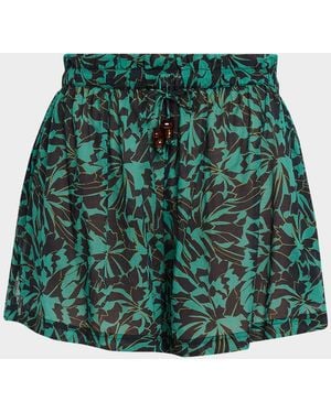 Ulla Johnson Bijou Coverup Shorts - Green