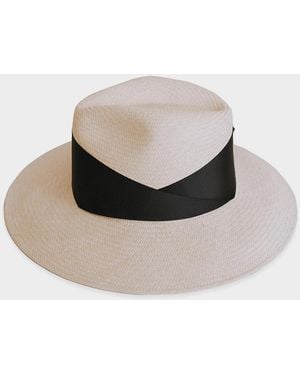 Freya Gardenia Woven Straw Fedora Hat - Natural