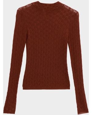 SABLYN Rhea Knit Mock-Neck Top - Brown