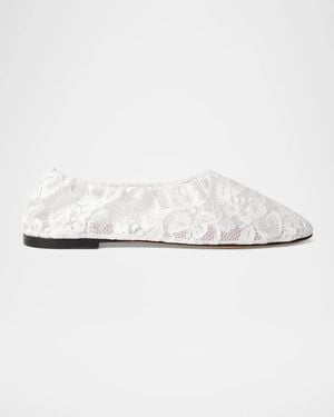 Odissi Aicha Lace Ballerina Flats - Natural