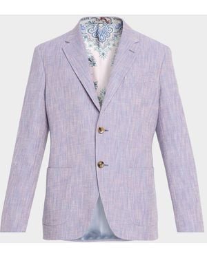 Etro Apos;S Cotton Paisley-Lined Sport Coat - Purple