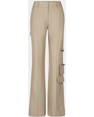 Smythe Wide-Leg Cargo Pants - Natural